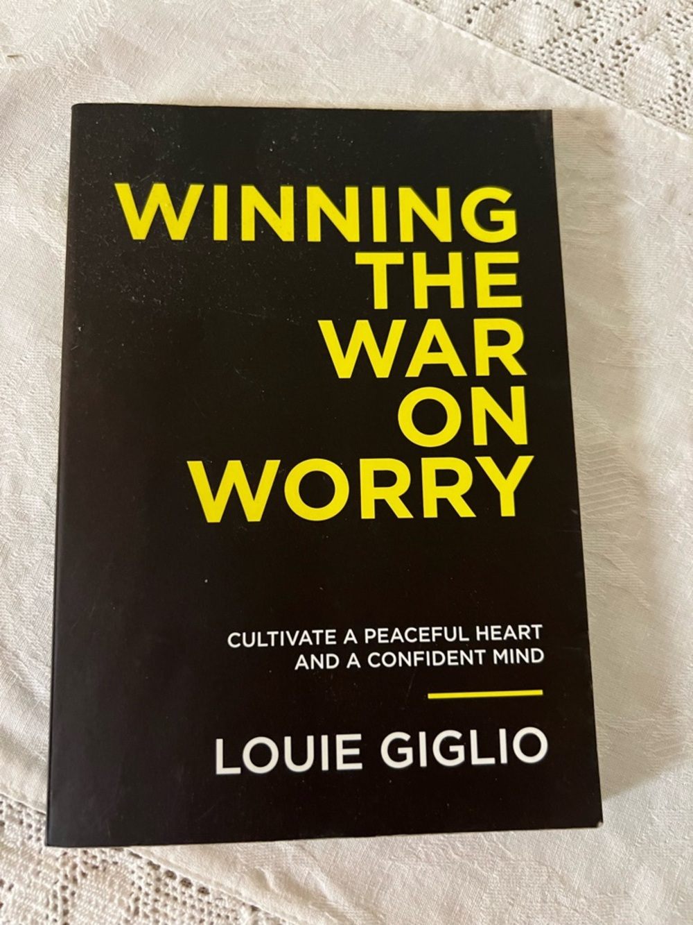 Winning the War on Worry by Louie Giglio - Black & Yellow Paperback